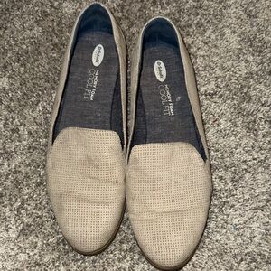 Dr. Scholl's Women's Beige Perforated Flats